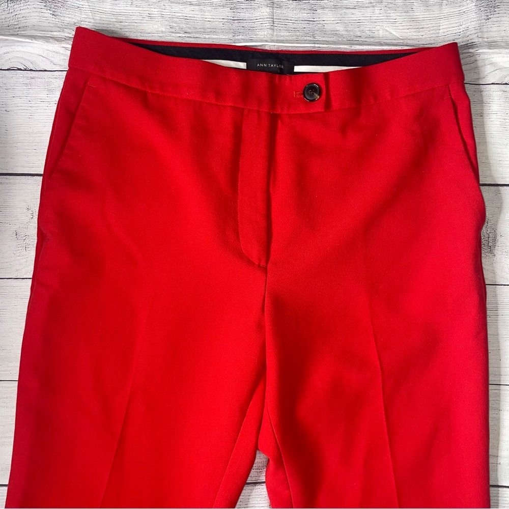 Ann Taylor Bold Red Slacks - Picture 2 of 7